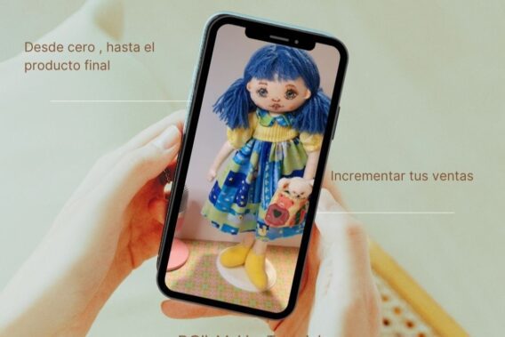 Muñeca de Tela  técnica de pintura de carita - Imagen 7
